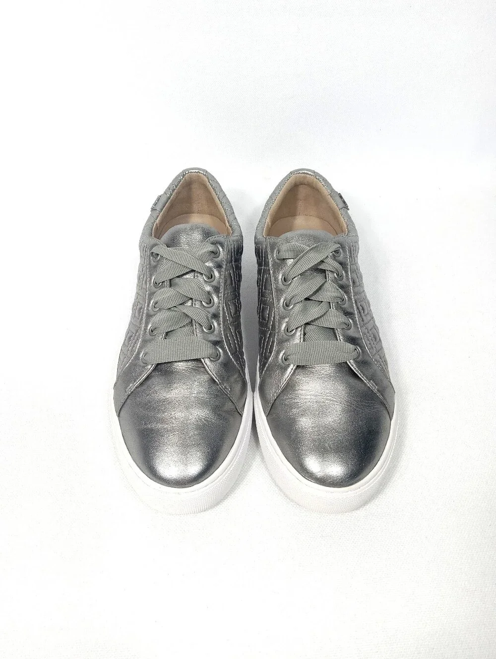 TORY BURCH Marion Quilted Metallic Leather Sneakers Women's Size 9 M